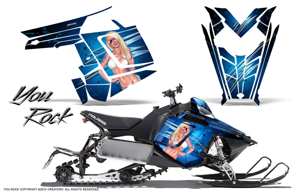 Polaris Rush Graphics Kit You Rock BlueIce